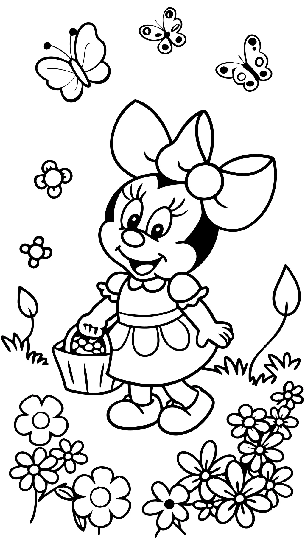 Página para colorear de Minnie